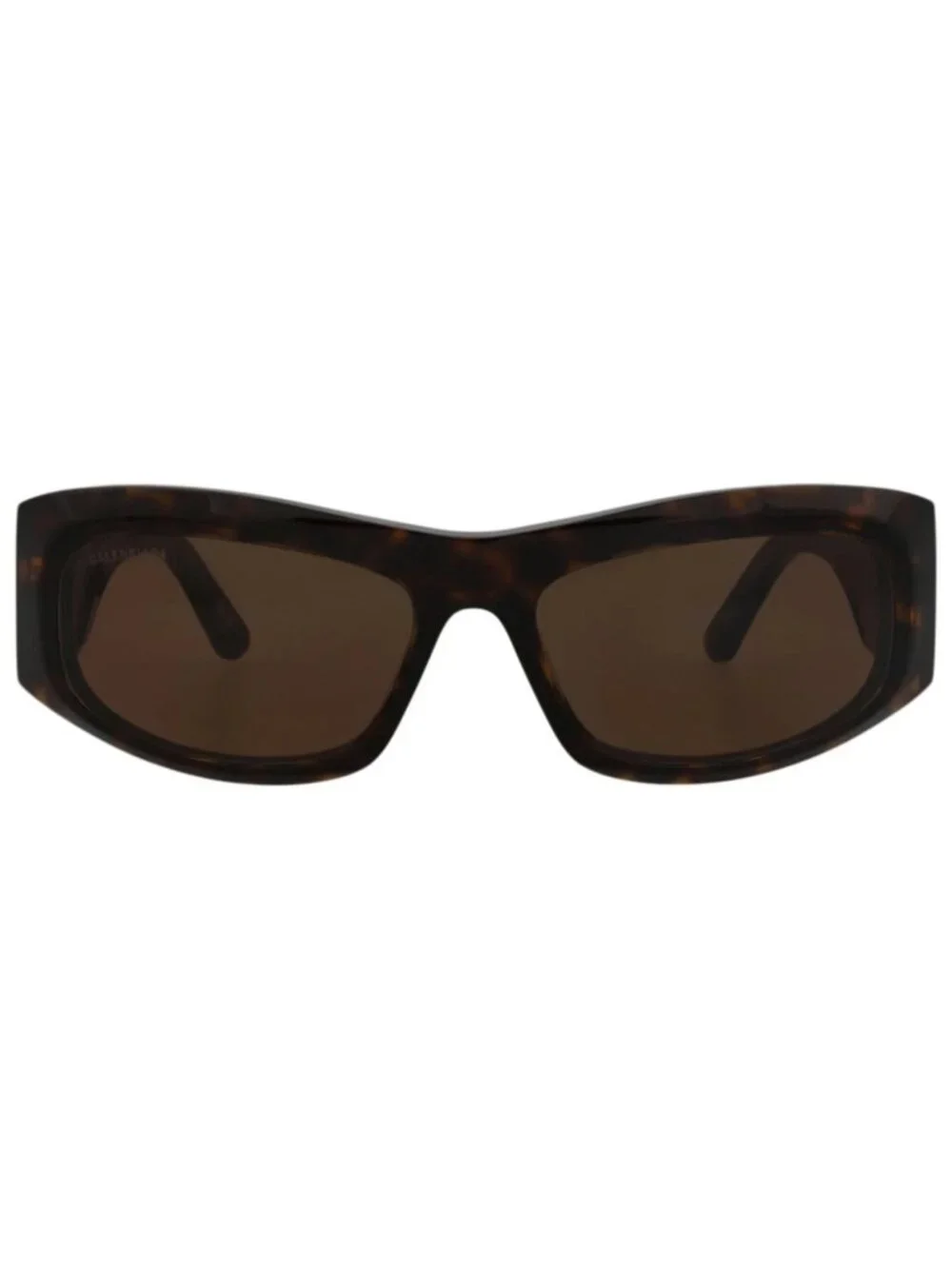 New Balenciaga Women's Sunglasses Square Rectangle Recycled Acetate Frame Havana